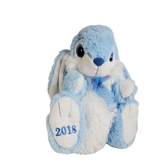 Dan Dee Collectors Choice Blue Plush 15” Seated Bunny Rabbit Stuffed Easter 2018 - Picture 4 of 6